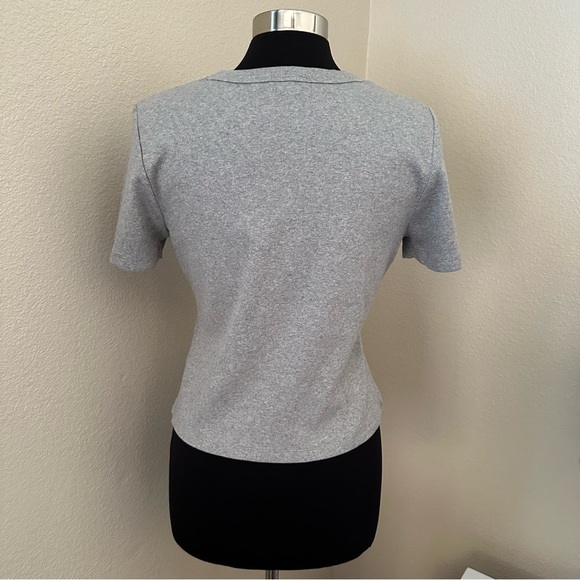 NWOT Boden Cotton Ribbed Grey Short sleeves Modern T-Shirt Size L - Picture 6 of 10